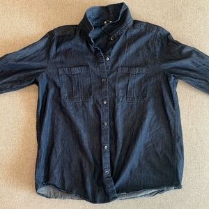 Women's Express Dark Denim Button Down